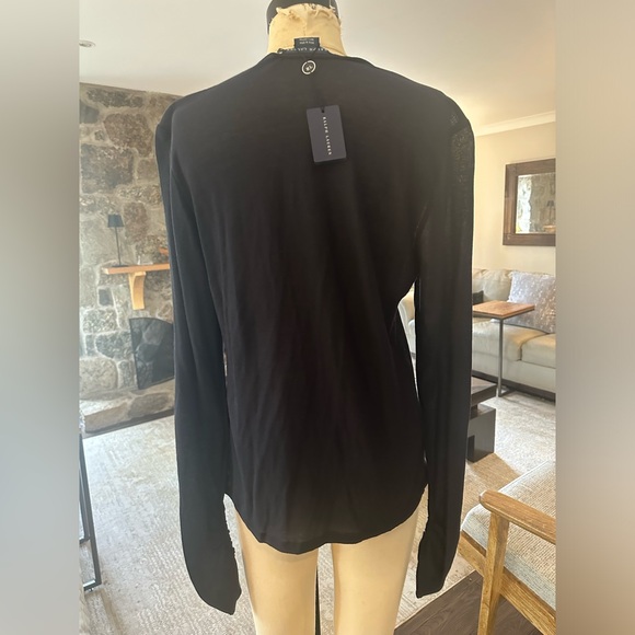 NWT navy blue ruffle Ralph Lauren blouse - Picture 6 of 7